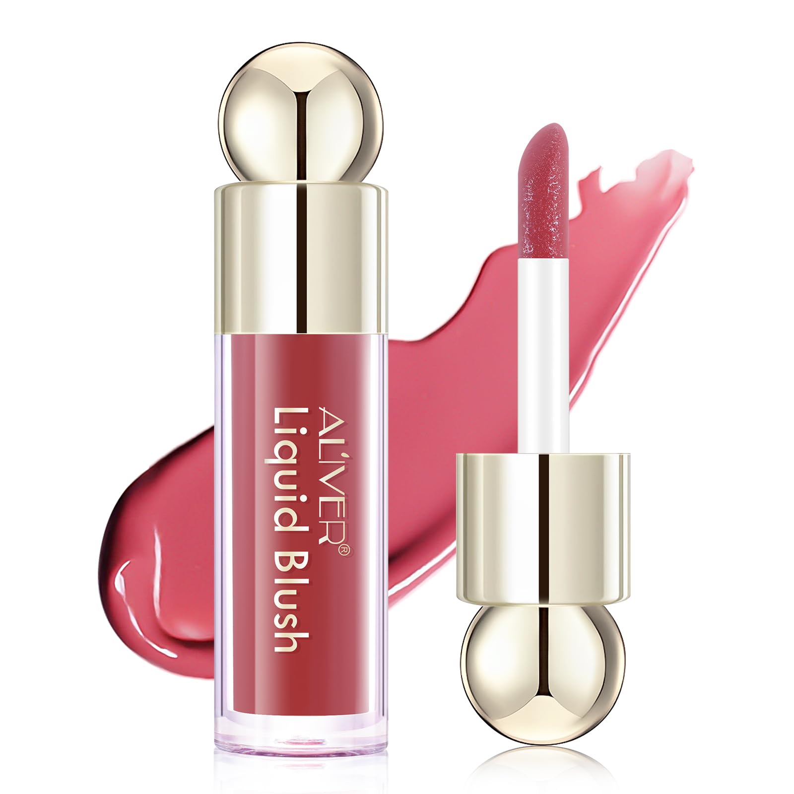 Liquid Blush, 7.5ml Velvet Liquid Blush Smooth Cream Blush, Waterproof Lightweight Natural-Looking Smooth Natural Long-Wearing Liquid Blusher-Believe(Pack of 1)