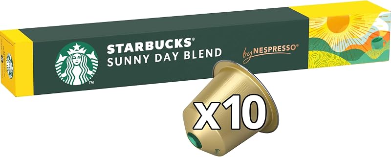Sunny Day Blend by Nespresso Caffè Lungo, 6 confezioni da 10 capsule (60 capsule compatibili Nespresso)