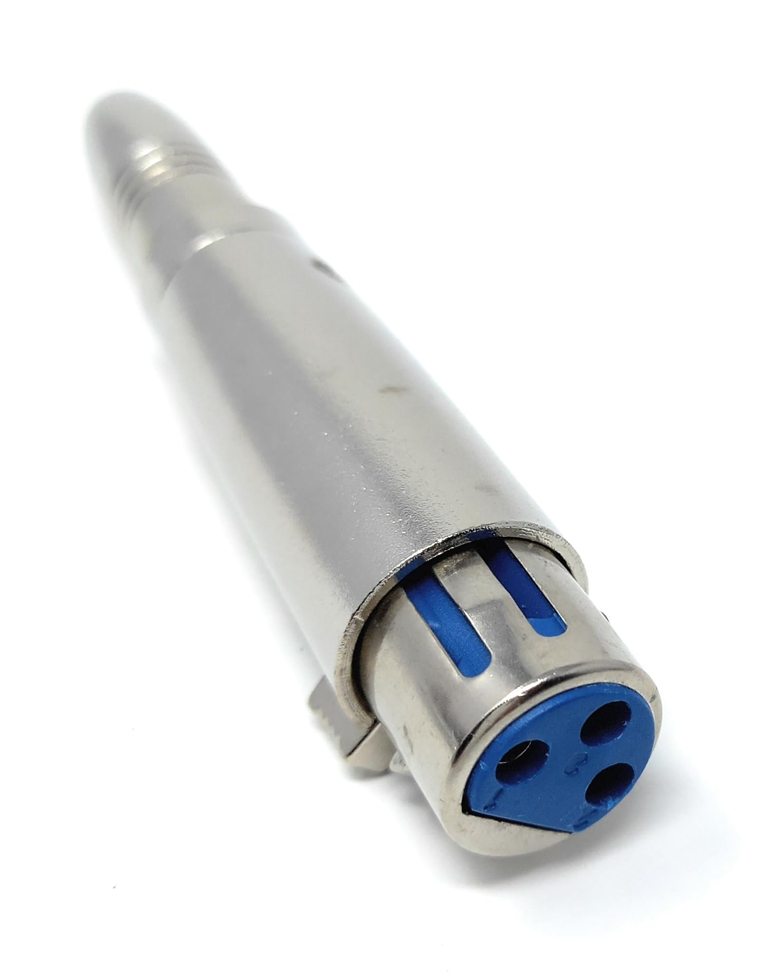DRUT 1pcs XLR Female 3 Pins to 6.35mm Mono Jack Socket Cable Microphone Music Instrument Adapter Converter (Silver)