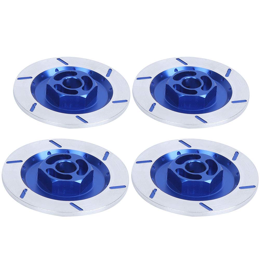 Dilwe Brake Disc, RC Metal Simulated Brake Disc Pad - Compact & East to Install & Lightweight - Replacement Accessories Parts Compatible with HSP 94123 1:10 RC Car(Dark Blue