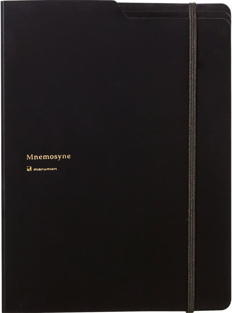 MNEMOSYNE HN187FA A4 Notebook with Folder,Black