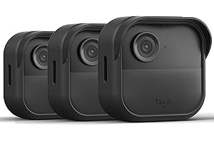 Camera Silicone Skin Cover for All-New Blink Outdoor 4 (4th Gen), COOLWUFAN Anti-Scratch Silicone Case Provides full Camera Protection, Camera Accessories for Blink, Black (3 Packs)