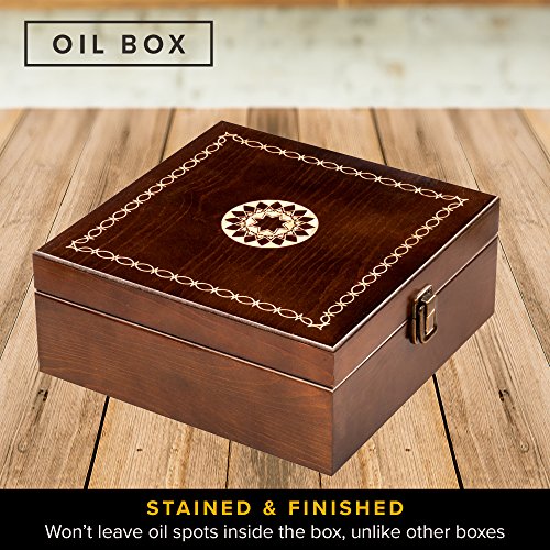 Beautiful Essential Oil Storage Box 49 Bottle - Holds 5-15ml & 10ml Roller Bottles - Free Roller Bottle Opener & 192 EO Labels - Wooden Oil Case Holder - Thumbnail 3
