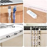 Rivasen 60PCS Self Adhesive Cable Clips Tidy Wire Organiser Hooks for Home view 5
