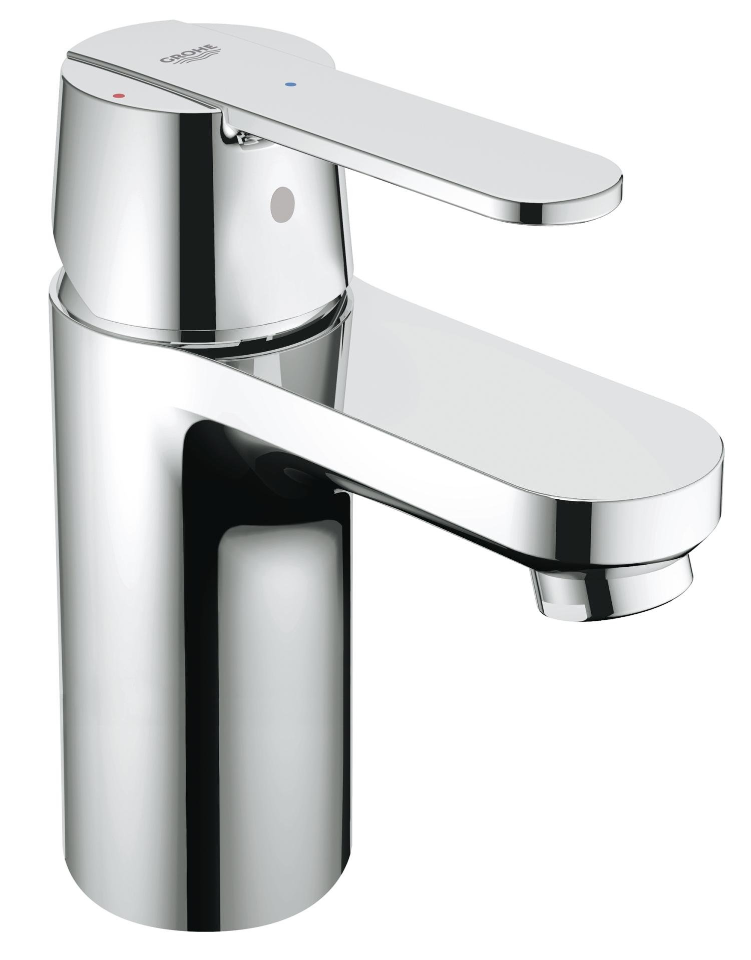 GROHE Get Single-Lever Basin Mixer, S-Size, Water- and Energy-Saving, with Push-Open Pop-Up Waste Set, Metal Lever, Chrome Easy To Install 23586000