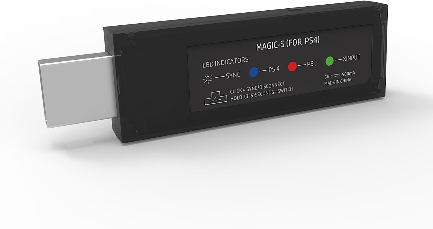 Magic S Wireless Controller Adapter For Ps4 Ps3 Pc Neogeo Mini Playstation 4 Computer And Video Games Amazon Ca