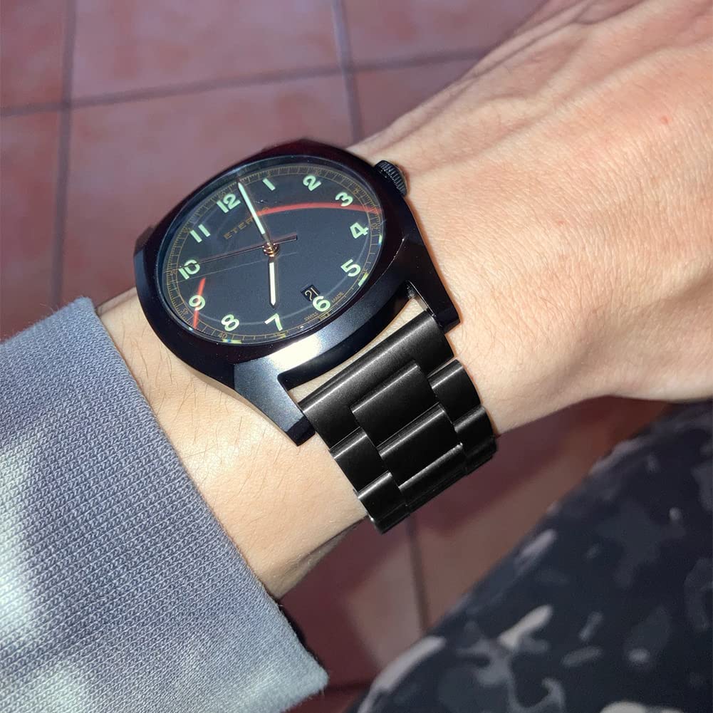 ZPJPPLX 14/16/18/20/22/24mm Metal Watch Band, Stainless Steel Quick Release Strap for Men Women