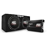 MTX Audio TNP212D2 Terminator Power Pack Subwoofer System - Set of 2,BLACK