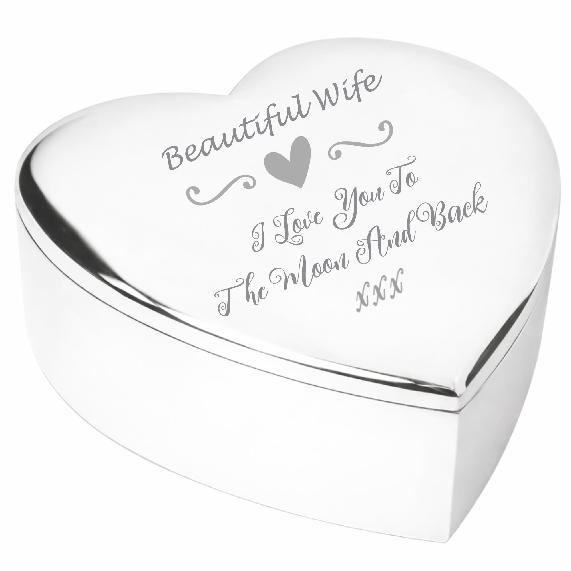 Chris Bag Of Goodies Beautiful Wife I Love You To The Moon and Back Trinket Box Novelty Keepsake Idea From Husband