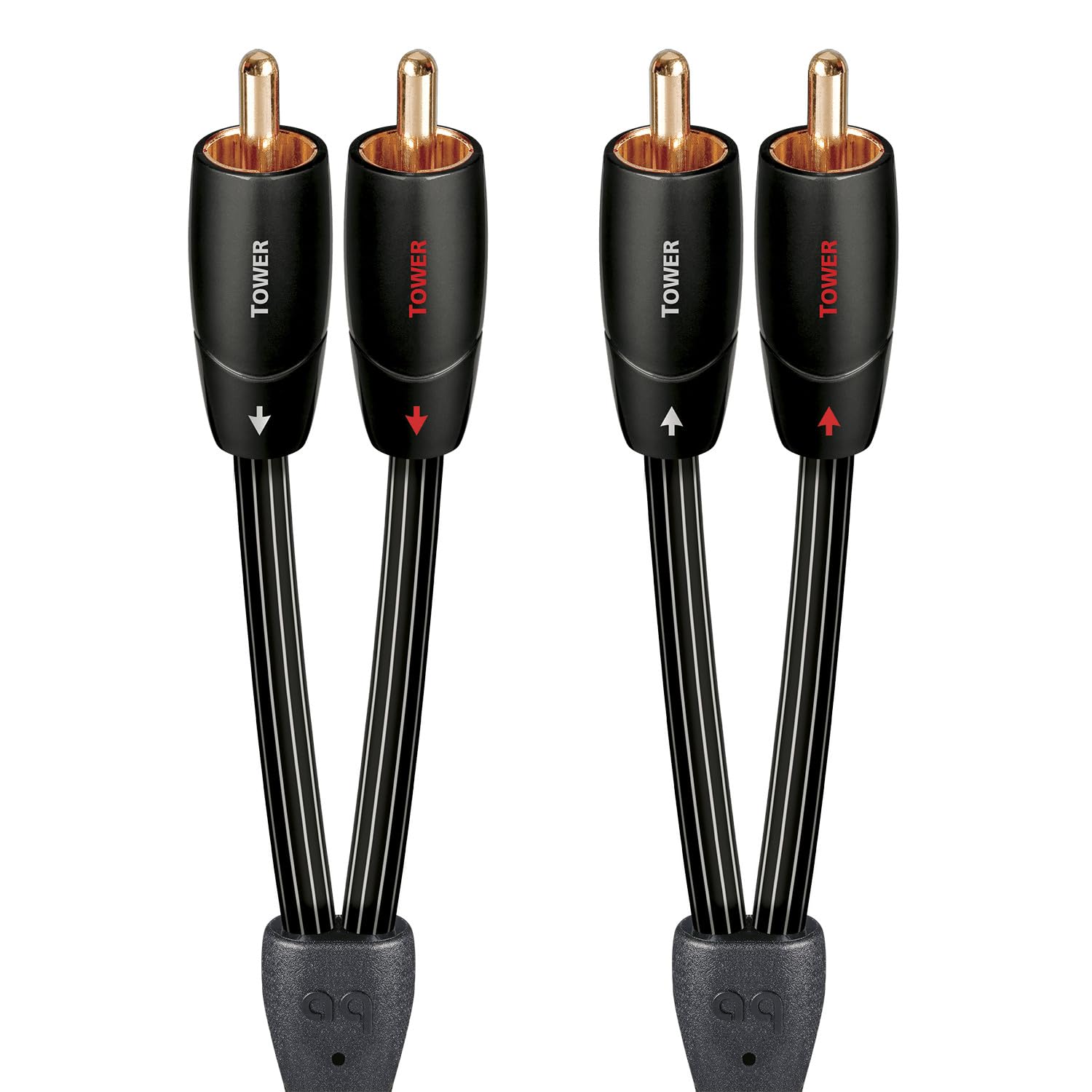 AudioQuest 8m Tower RCA Audio Cable - 2 x RCA, Copper, Black