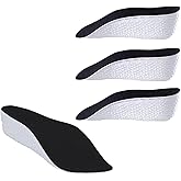 Lcyiweu Orthopedic High-Elastic Insoles - Arch Support, Height-Increasing Insoles, Relief for Plantar Fasciitis and Flat Feet (2 Pairs) (Black, 3.5cm)