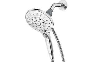 Moen 26112 Magnetix Handheld Shower Head Featuring Magnetic Holder Technology, 6 High Pressure Functions and 60 Inch Long Met