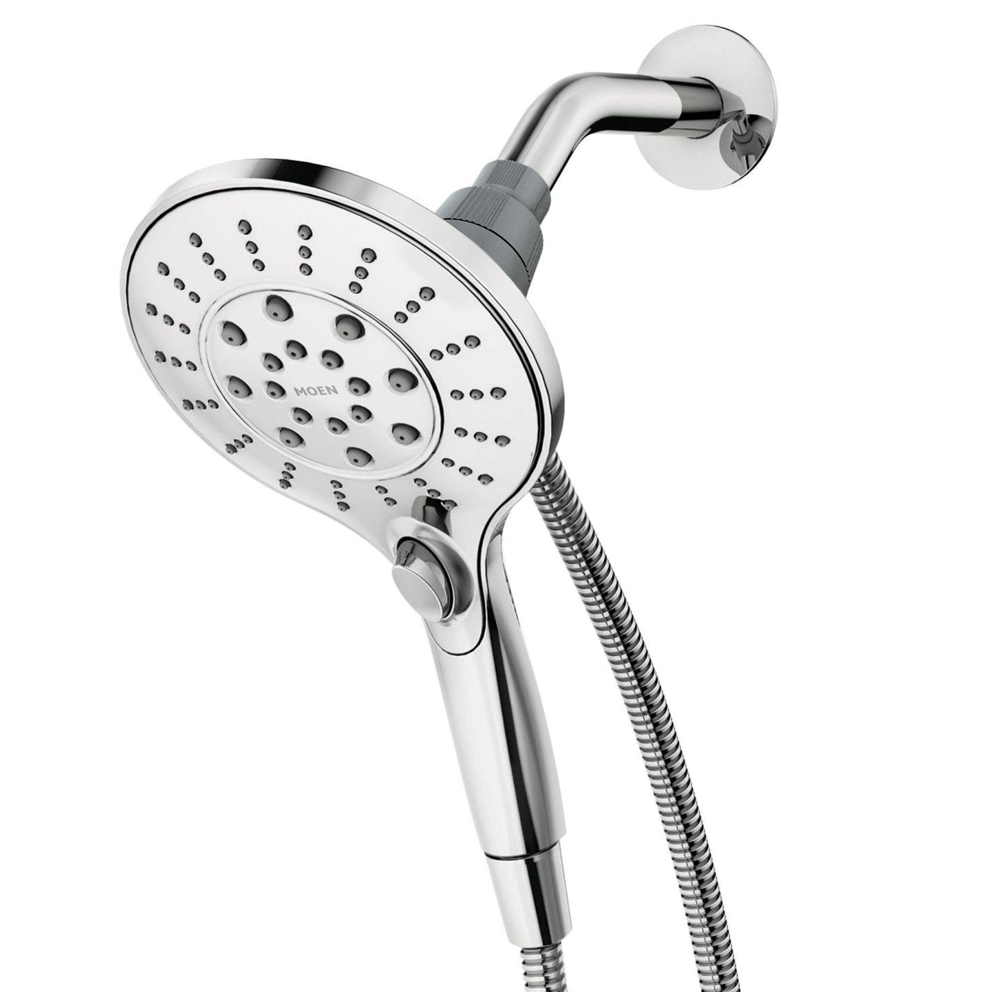Moen Engage Chrome Magnetix Six-Function 5.5-Inch Wide Handheld Shower Head with Hose and Magnetic Docking System, 26112 Image