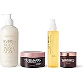 Josie Maran Cali Glow Collection Body & Skincare Set - Includes EveryBODY Wash Now! Moisture Mousse Cleanser, Whipped Argan Oil Face & Body Butter & Pineapple Enzyme Pore Clearing Cleanser (4 Count)