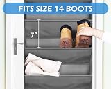 MISSLO Door Shoe Rack Over the Door Organizer Holds 12 Pairs Grey view 3