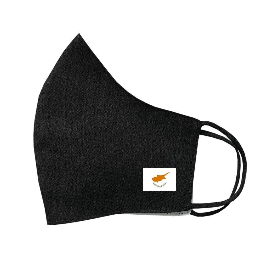 inking house Set of 4 x Cyprus Flag Cotton Face Mask Protective Covering Washable Reusable Breathable Cover Cypriot Flag