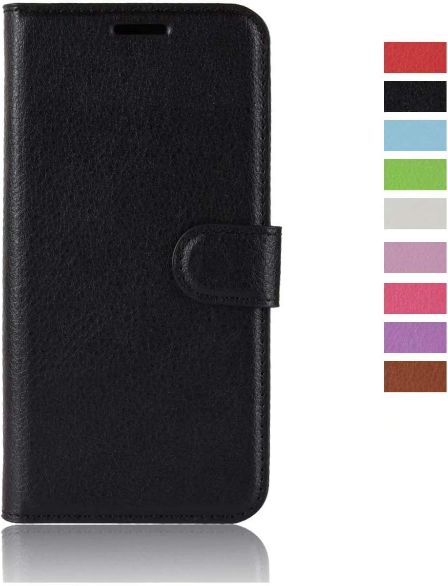 DCTxie Case for Alcatel 1S (2020), Durable Vintage Premium PU Leather Flip Magnetic Folio Wallet Cover Case for Alcatel 1S (2020) with Kickstand and Card Slots, Black