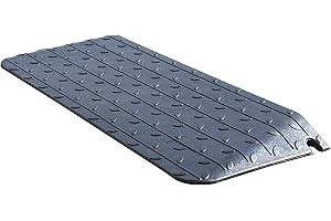 OrangeStar Rubber Threshold Ramp for Doorways, 2.5" Rise Non-Slip Wheelchair Ramp, 33000lbs Load Capacity, Rubber Curb Ramp for Wheelchair, Scooter, Black