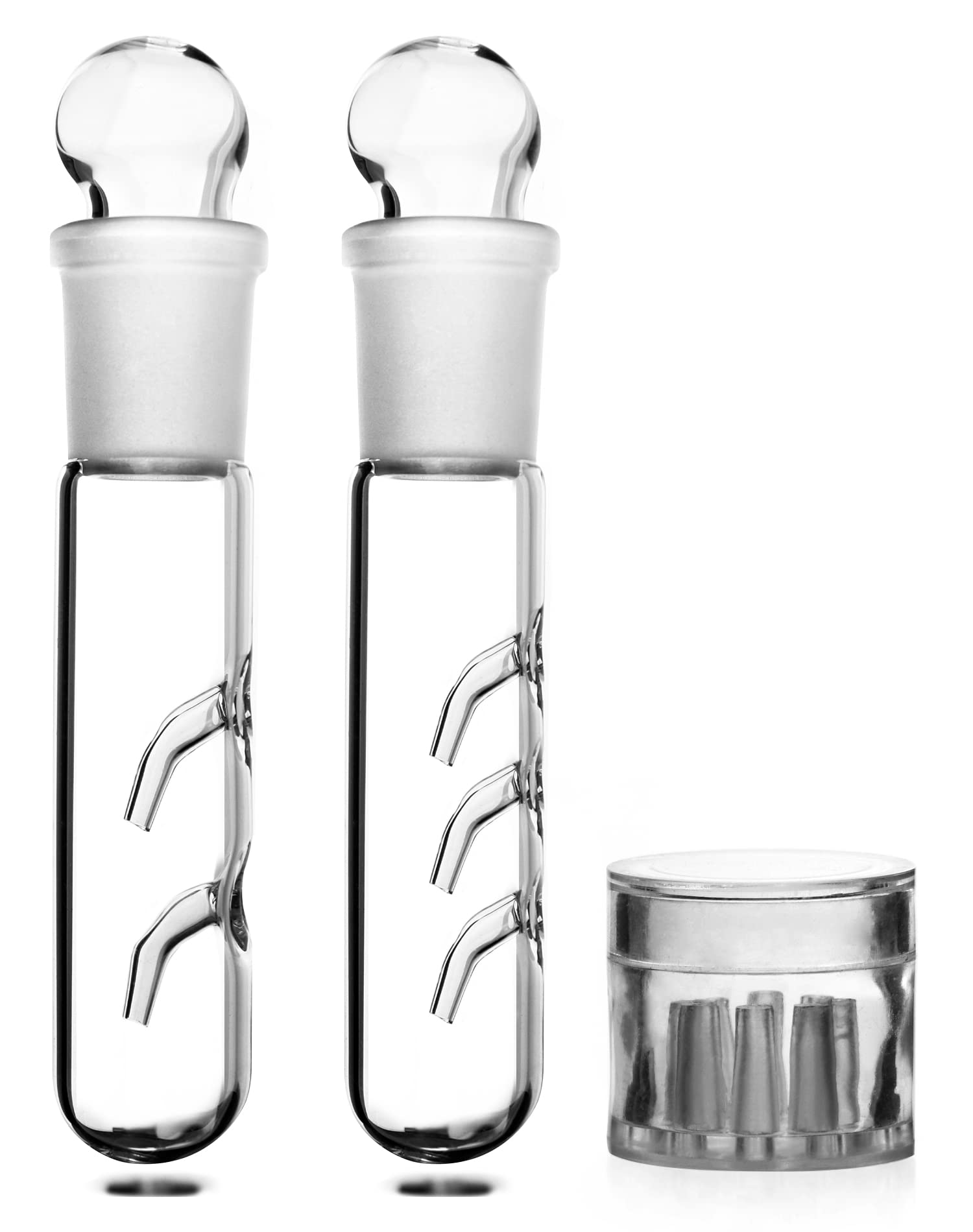 QWORK® 3 PCS Planaria Trap, 2 Holes + 3 Holes + 8 Holes Snail Trap Planaria Trap for Fish Tank Aquarium