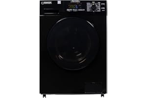 EQUATOR ADVANCED APPLIANCES Equator All-in-One Washer Dryer VENTLESS/VENTED PET cycle 1.62cf/15lbs+Portability Kit in BLACK