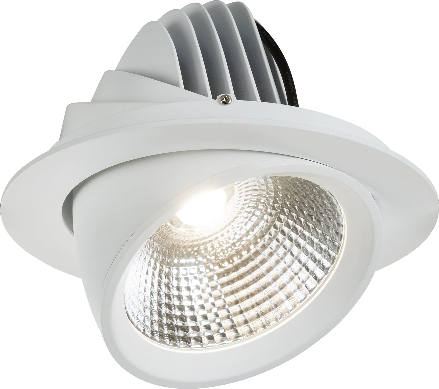 Knightsbridge SARA LED Recessed Tri-Wattage & CCT DALI Scoop Downlight - 30W / 35W / 40W, White