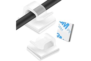 100 Pcs Adhesive Cable Clips, Cable Management Clips Wire Holder Clip Cable Wall Clips Cable Organizer for Car Office and Hom