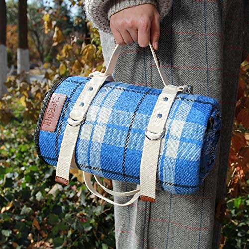Extra Large Picnic Blanket Beach Mat Waterproof Folding Picnic Outdoor Blanket 79" x 59" Oversized Rug Portable Blanket with Stakes for Outdoor Picnics, Camping Beach Concert Grass - Thumbnail 2