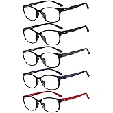 Z&L HOUSE 5 Pack Reading Glasses for Men and Women, Ultra-light Blue Light Reading Glasses, Everyday Readers Glasses