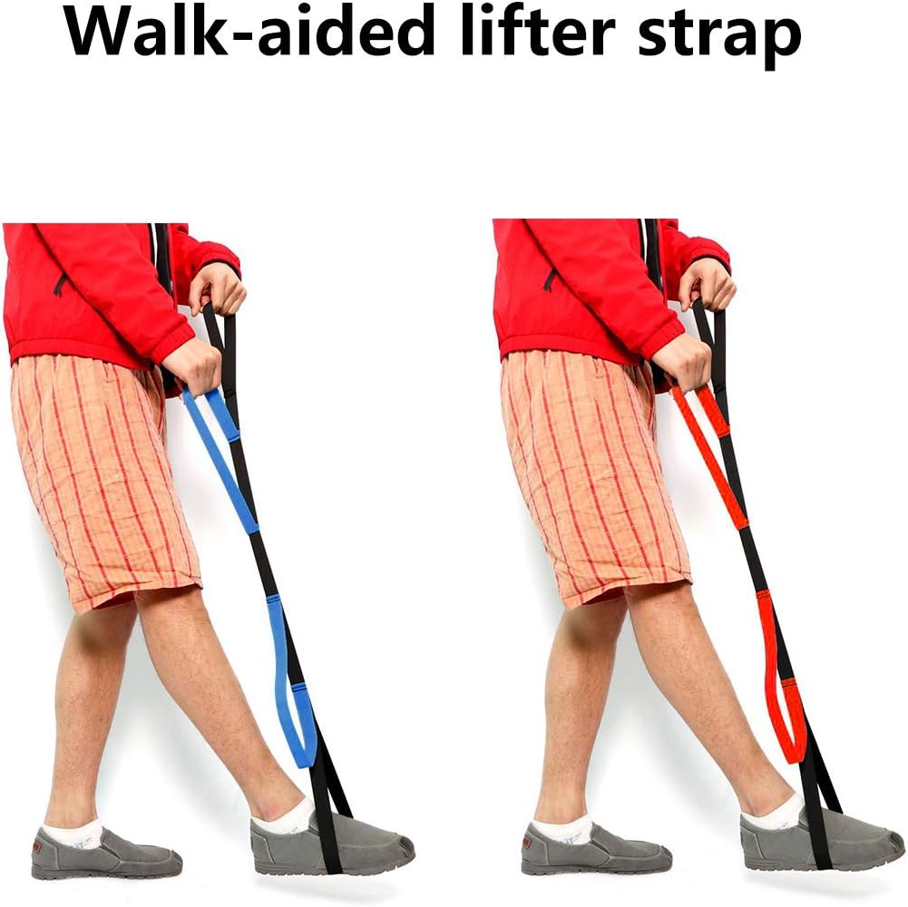 Kangwell 40 Inch Long Leg Lifter 1PCS |Durable & Foot Loop Hand Grip for Elderly, Ideal Mobility Tool for Wheelchair, Hip & Knee Replacement Surgery (RED): Health & Personal Care
