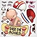 Oliver's Labels Baby on Board Sticker for Car - Skater Baby - Funny Cute Vinyl Window Decal - Heat Resistant, Long Lasting, Waterproof - with 17 Dress up Accessories