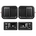 Lcyolada Exterior & Interior Door Handles Compatible with 1997-2002 Jeep Wrangler with Full Doors, Replace# 79540 79541 55176383AE 55176382AE 55176477AC 55176476AC