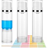 Segbeauty 5oz Clear Refillable Cosmetic Containers,Pack of 3 Airless Pump Bottles 150ml Empty Travel Size Bottles Airless Cosmetic Pump Container Vacuum Cosmetic Travel Bottle for Toiletries