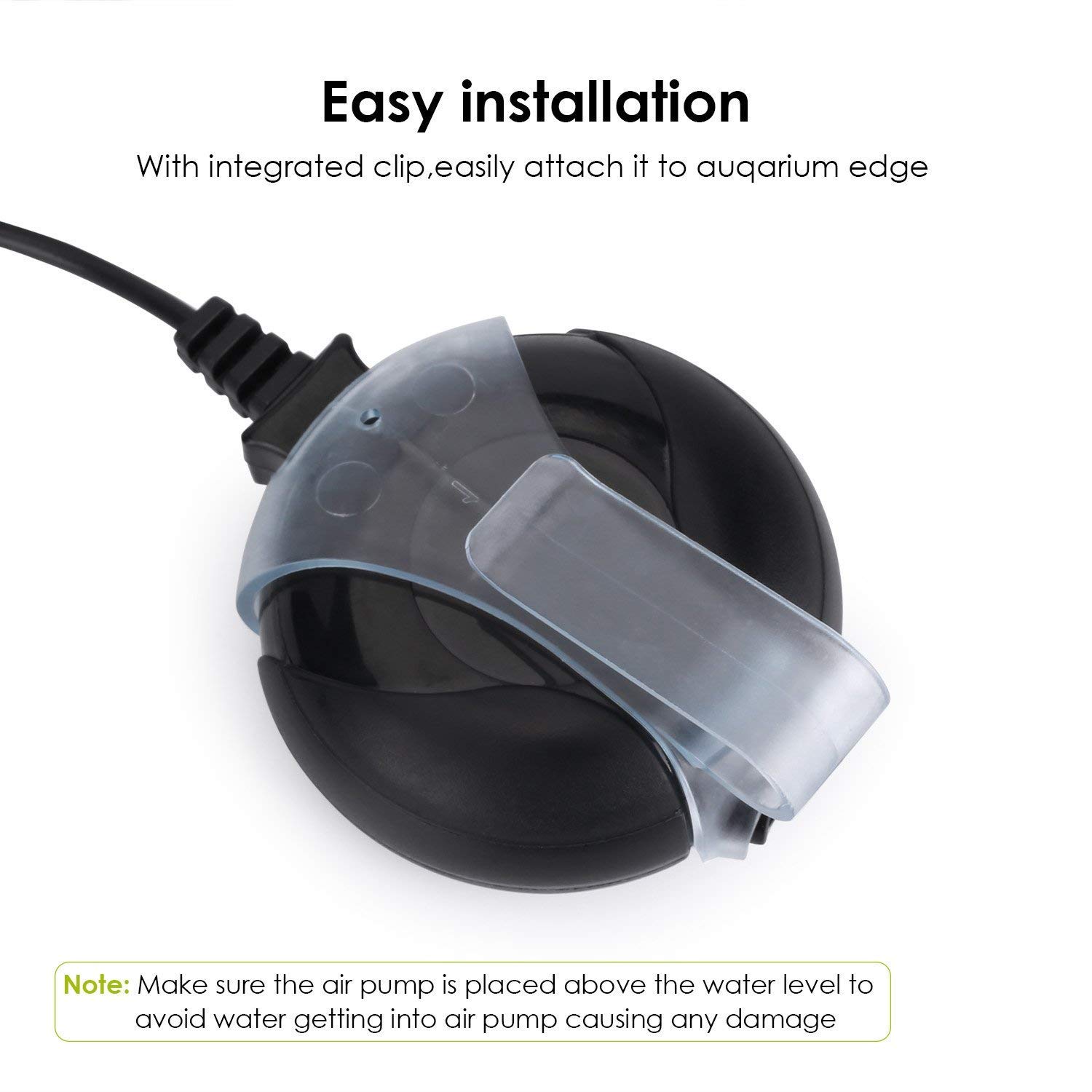 Pompa D\'aria per Acquario,bedee Mini Pompa Ossigeno Acquario Ultra Silenziosa a Risparmio Energetico 1W con Tubo D\'aria e Tubo Flessibile di Silicone, 220V