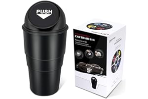 YIOVVOM Vehicle Automotive Cup Holder Garbage Can Small Mini Trash Bin Car Trash Garbage Can for Car Office Home