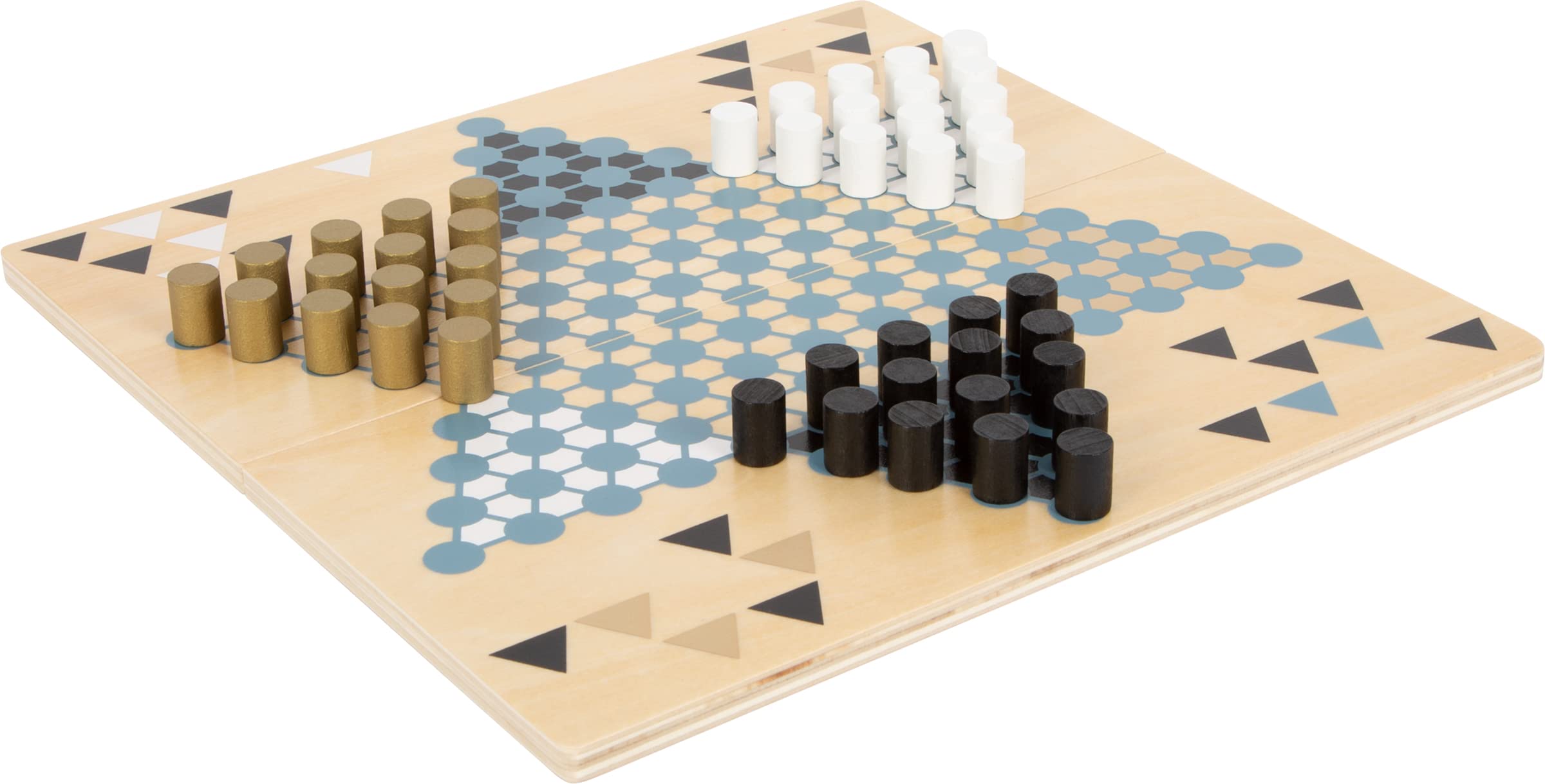 small foot Barrikade und Halma "Gold Edition" aus Holz, Gesellschaftsspiel für die ganze Familie, ab 6 Jahren, 12223 3