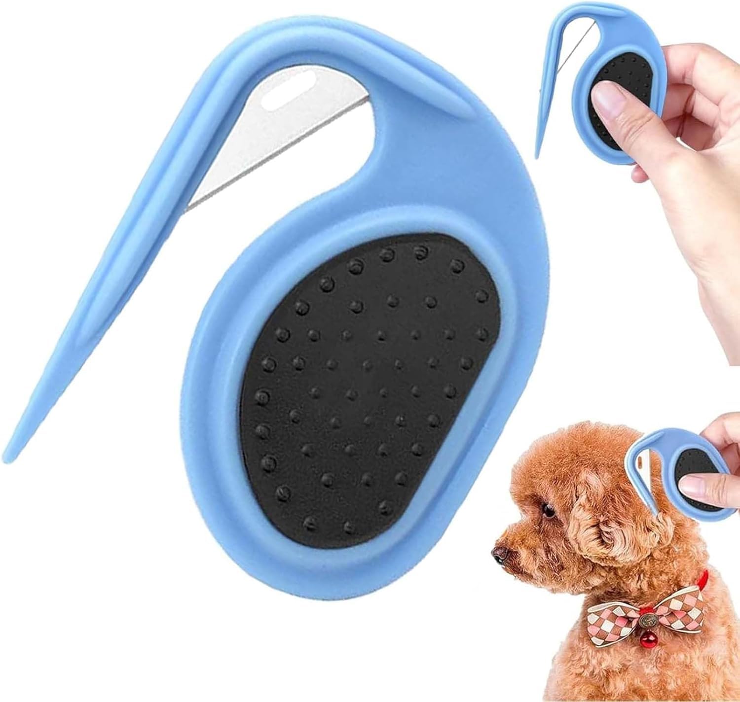 Yongst 2-Pack Pet Dematting Comb for Dogs & Cats - Detangling & Deshedding Brush for Matted, Long & Curly Hair - Gentle Grooming Tool with Ergonomic Handle