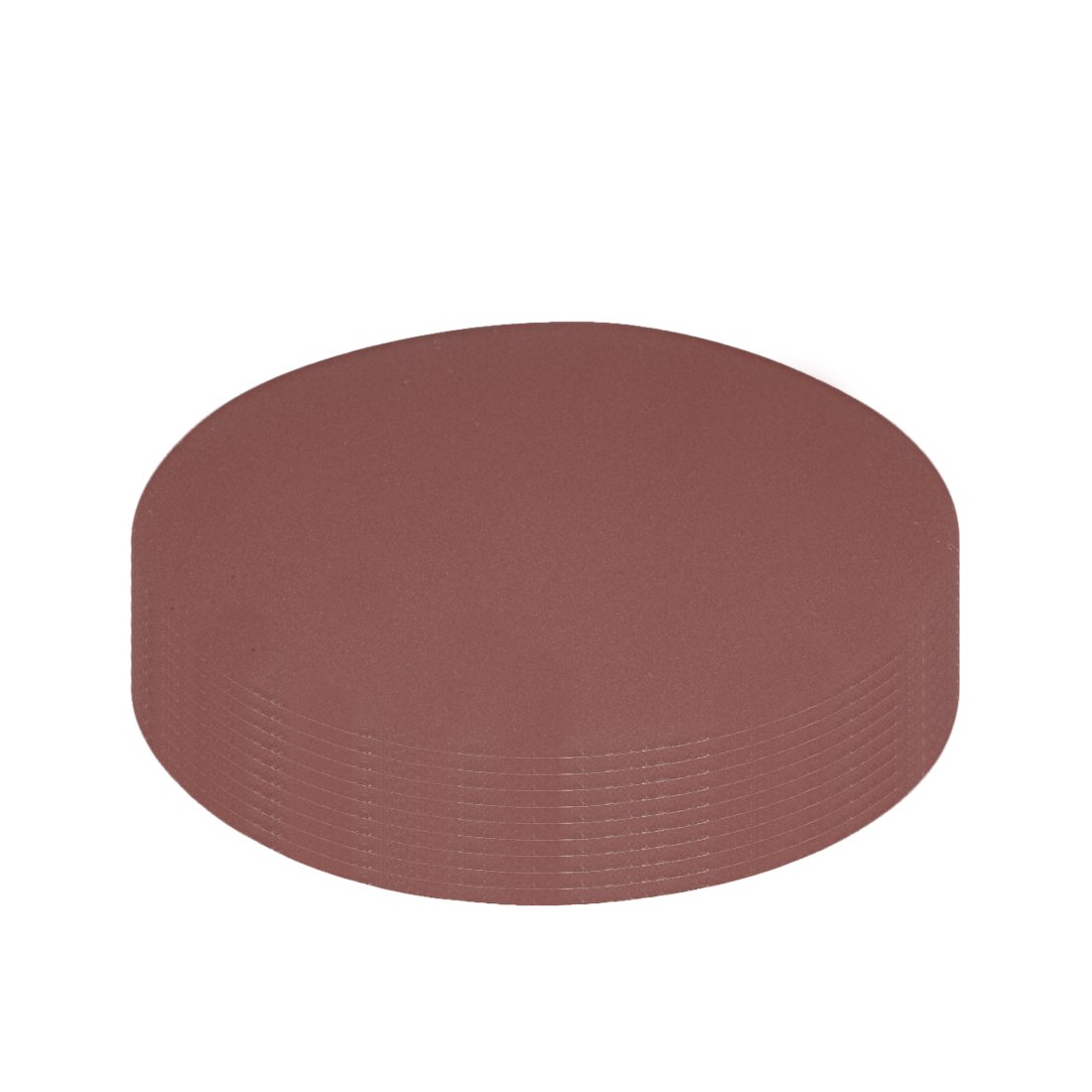 sourcingmap 10Pcs 7 inch Hook and Loop Sanding Disc 400 Grits Flocking Sandpaper for Random Orbit Sander Brown