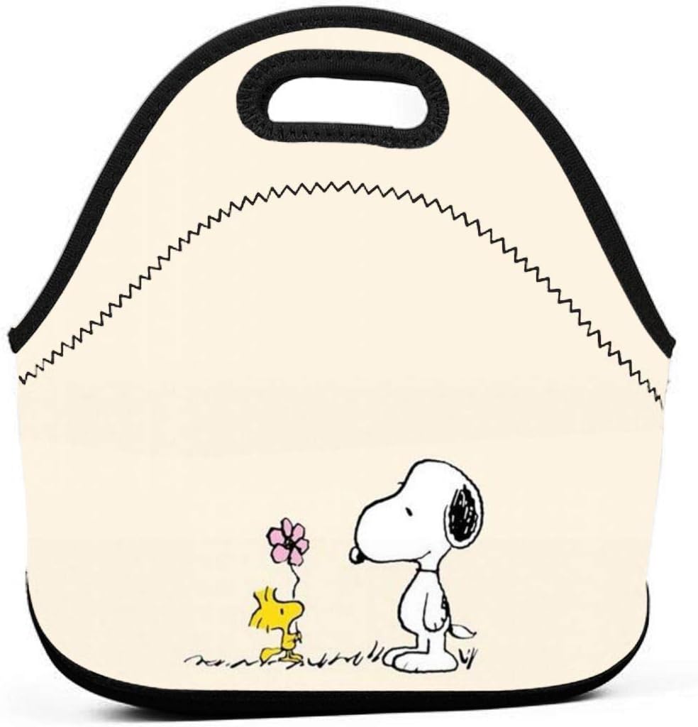Blooming Personalized Insulated Lunch Bag Snoopy Lunch Organizer for