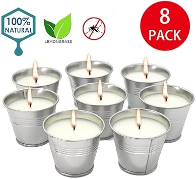 8 Stuck Anti Mucken Citronella Kerze Outdoor Indoor Citronella Anti Mucken Kerze Im Eimer Duftkerze Zur Abwehr Von Mucken Und Insekten Fur Garten Terrasse Picknick Schwimmbad Camping Amazon De Baumarkt