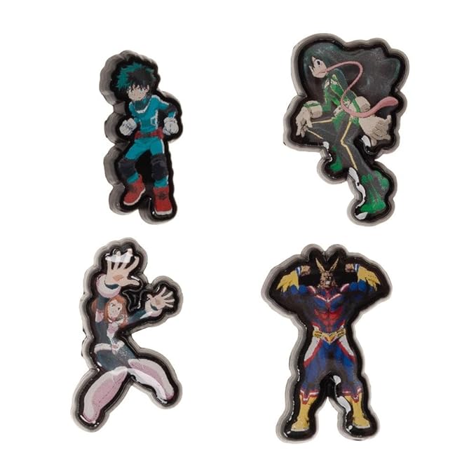 Amazoncom My Hero Academia 4 Pack Character Lapel Pin Set Clothing