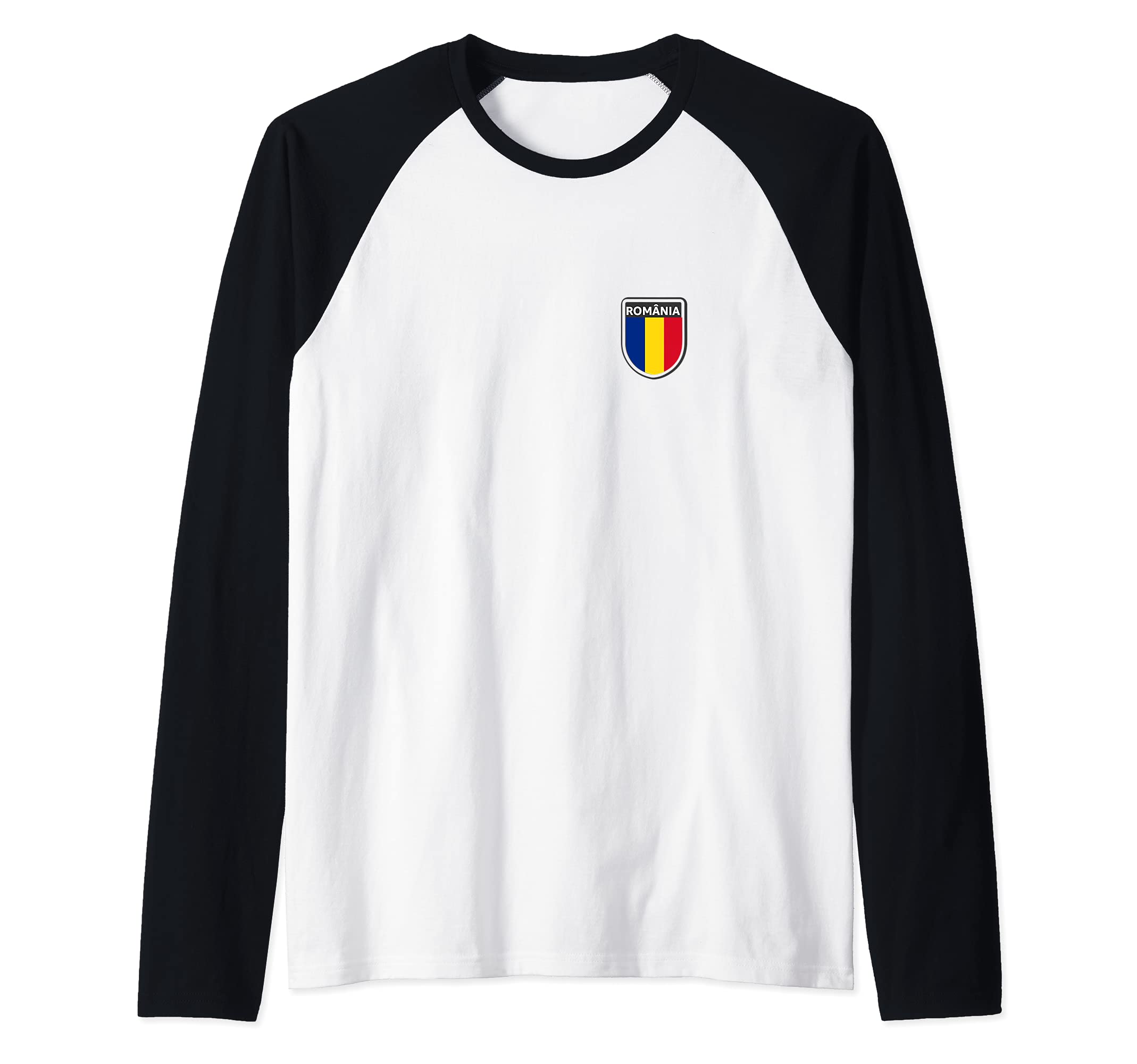 Flag Romania Raglan Baseball Tee