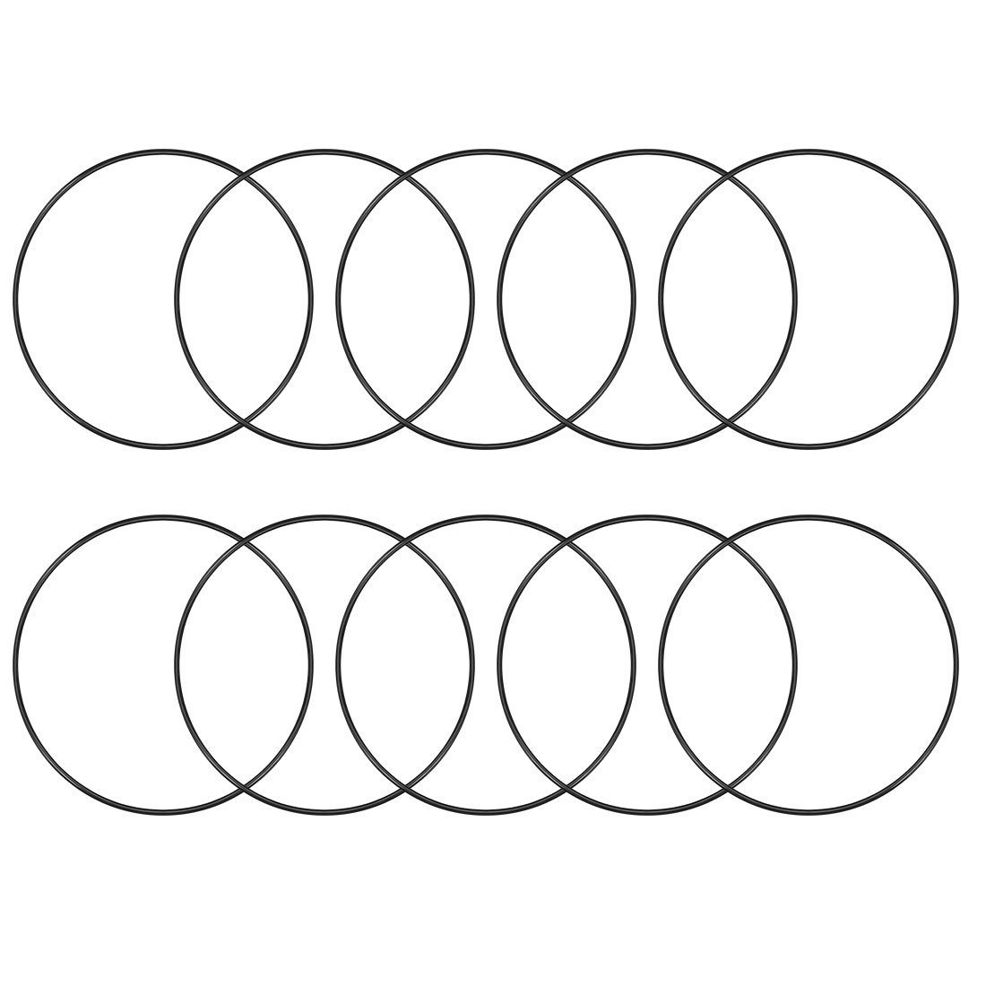 sourcingmap Nitrile Rubber O-Rings 200mm OD 193mm ID 3.5mm Width, Metric Sealing Gasket, Pack of 10