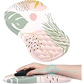 iCasso Mouse Pad with Wrist Support,Wrist Rest,Ergonomic Mouse Pad,Pain Relief Keyboard Wrist Rest, Comfortable Memory Foam M