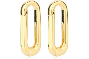 2pcs Oval Necklace Clasps, Gold Filled Oval Spring Claps Bracelet Carabiner Pendant Necklace Enhancer Connector for Bracelet 