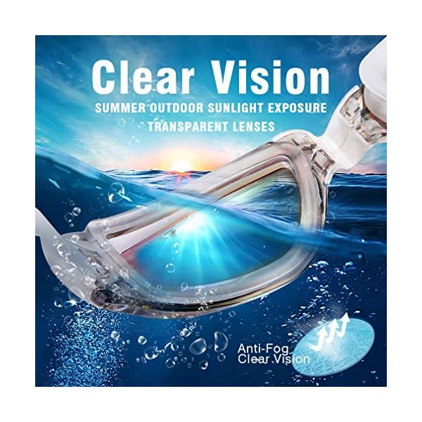 GAOGE-Swim-Goggles-Swimming-Goggles-Swim-Cap-Case-Nose-Clip-Ear-PlugsSwim-Goggles-Mirror-Coated-Lenses-Anti-Fog-Shatterproof-UV-Protection-for-Adult-Men-Women-Youth-Kids-Child-White GAOGE-Swim-Goggles-Swimming-Goggles-Swim-Cap-Case-Nose-Clip-Ear-PlugsSwim-Goggles-Mirror-Coated-Lenses-Anti-Fog-Shatterproof-UV-Protection-for-Adult-Men-Women-Youth-Kids-Child-White