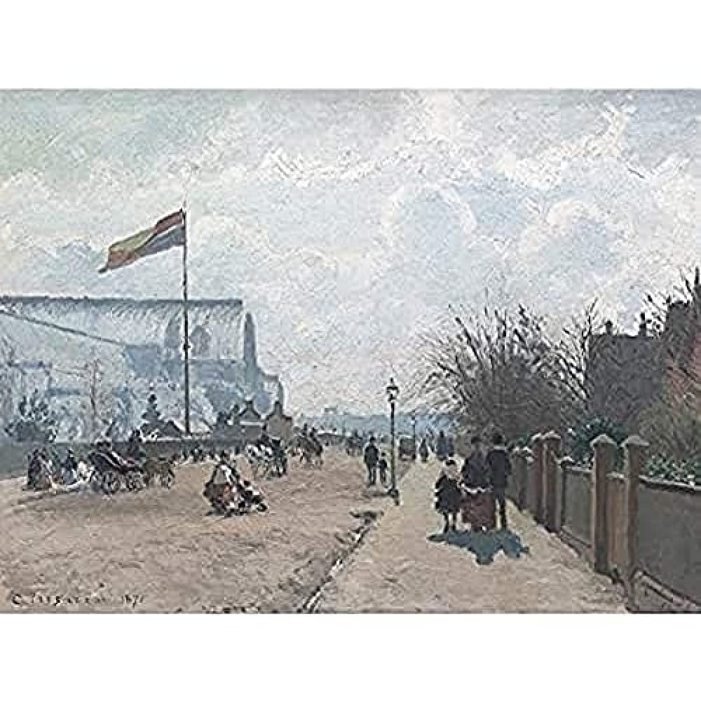 Pissarro Crystal Palace Sydenham London Cityscape Painting Art Print Canvas Premium Wall Decor Poster Mural