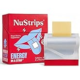 NuStrips™ Fast-Dissolving Energy Strips with 50mg Caffeine, L-Theanine & Vitamin B12 – Instant Energy & Focus Without Jitters or Crash – Works Faster Than Coffee – Refreshing Lemon (30 Strips)