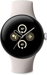 Google Pixel Watch 2 LTE Android Smartwatch Silver Porcelain Fitbit Heart Rate