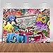 Mocsicka Hip Pop 90's Backdrop 7x5ft Vinyl Graffiti Music 90th Themed Party Background 90s Personalized Portrait Banner Decoration Photography Backdrops