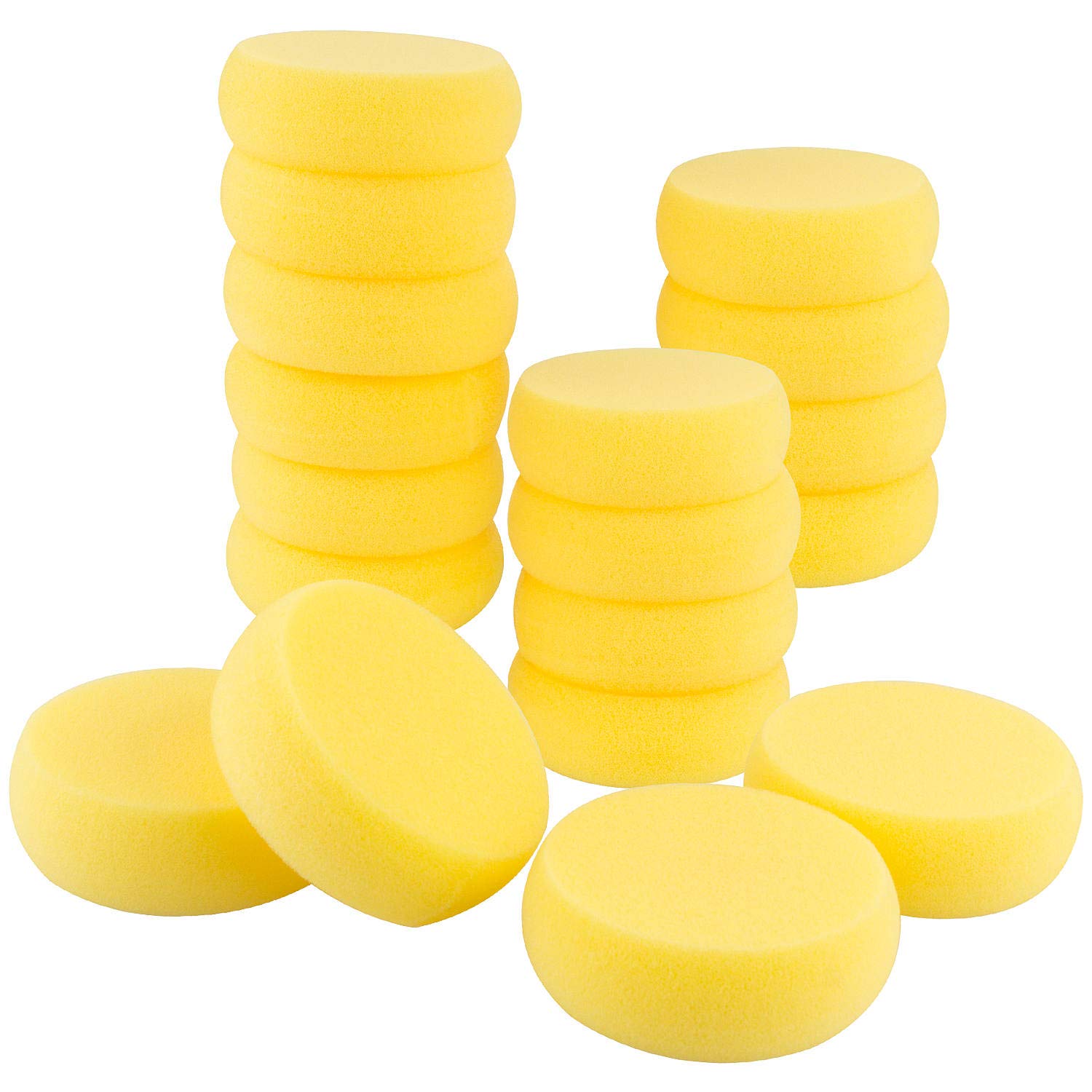 ASelected Pack of 50 Round Synthetic Painting Sponges Artist Crafts Paint Sponge for Pottery Watercolour Art Face Painting